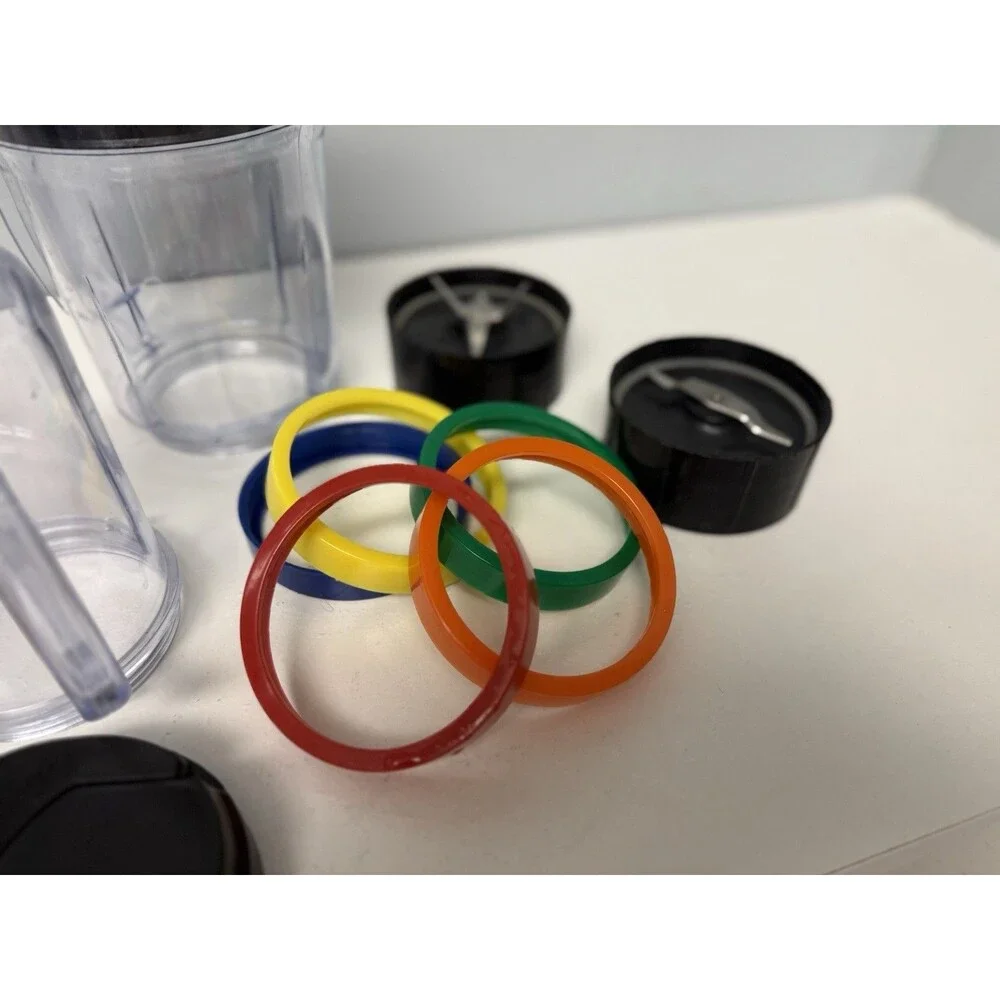 Magic Bullet MB1001 Replacement Parts Lot - Cups, Pitcher, Blades, Lids & Rings